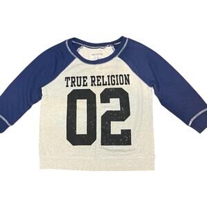 True Religion Women's Raglan Sweatshirt – Size Large, EUC